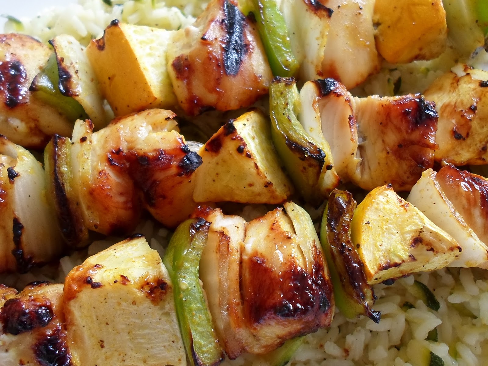 Happier Than A Pig In Mud Curried Honey Mustard Chicken Kabobs