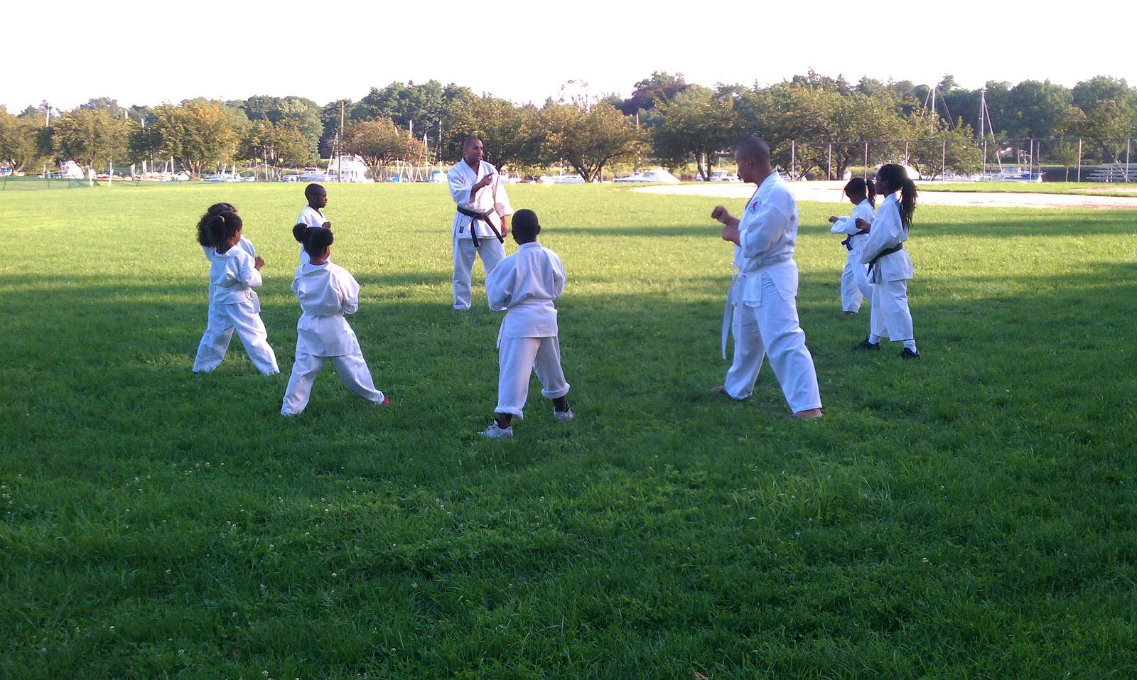 Kids Karate Practice In the Park Way Of Life Shotokan Karate
