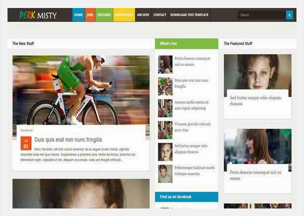 Perk Misty free version blogger template by faltusite.net