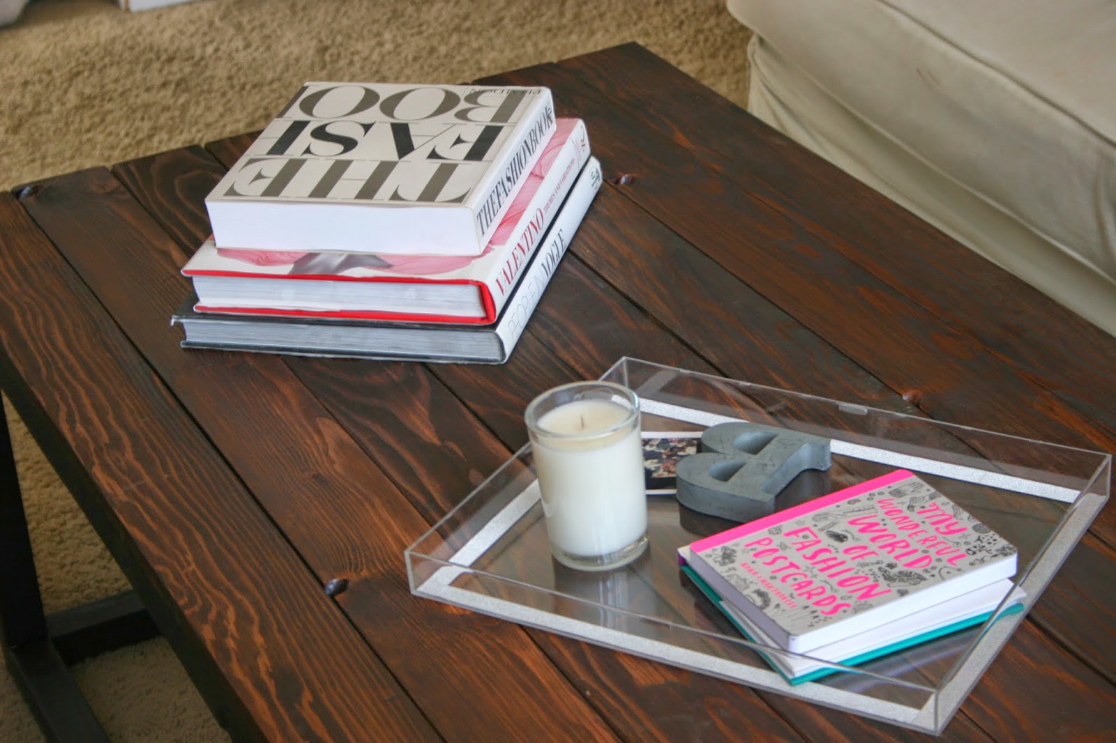 Just A Darling Life My DIY West Elm Inspired Coffee Table, for only 50!