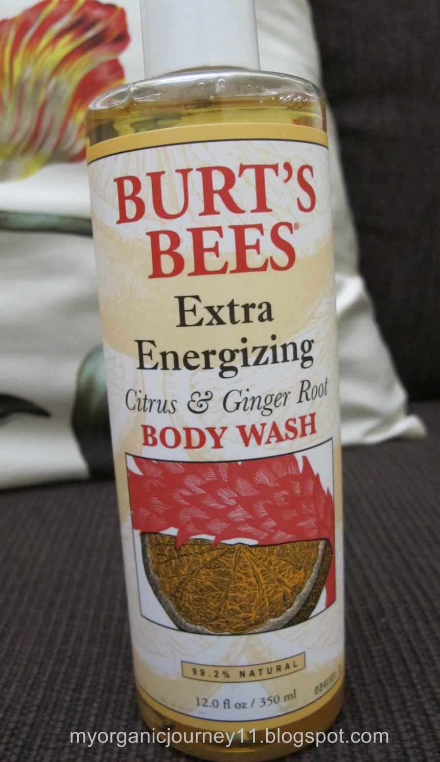 My Organic Journey Review Burt's Bees Citrus & Ginger Root Body Wash
