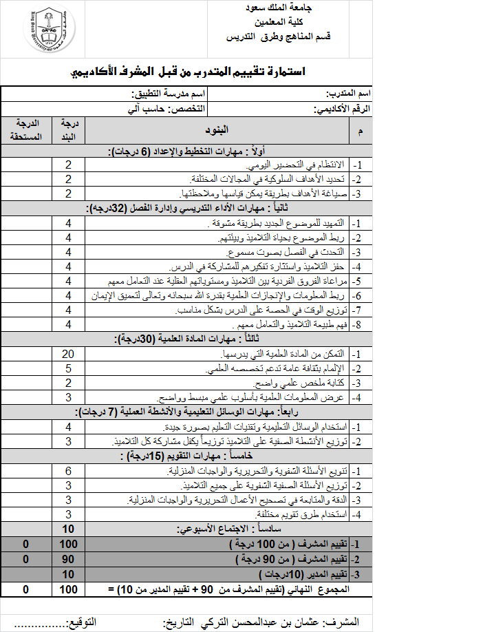 نموذج تقرير زيارة ميدانية لمدرسة