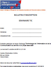 BULLETIN D'INSCRIPTION MATINEE DU 05/09/2011