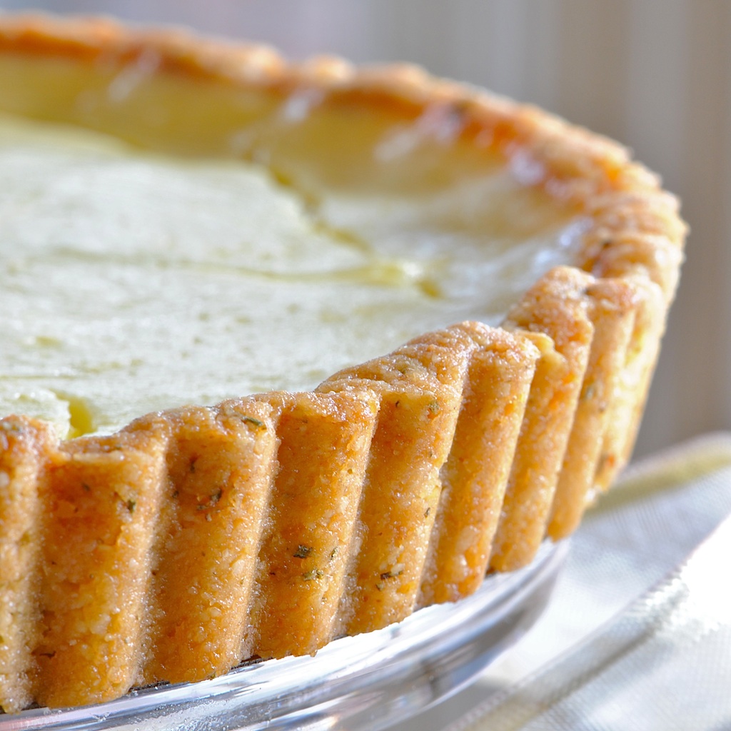 JULES FOOD... Greek Yogurt Lemon Tart with Rosemary Almond Crust