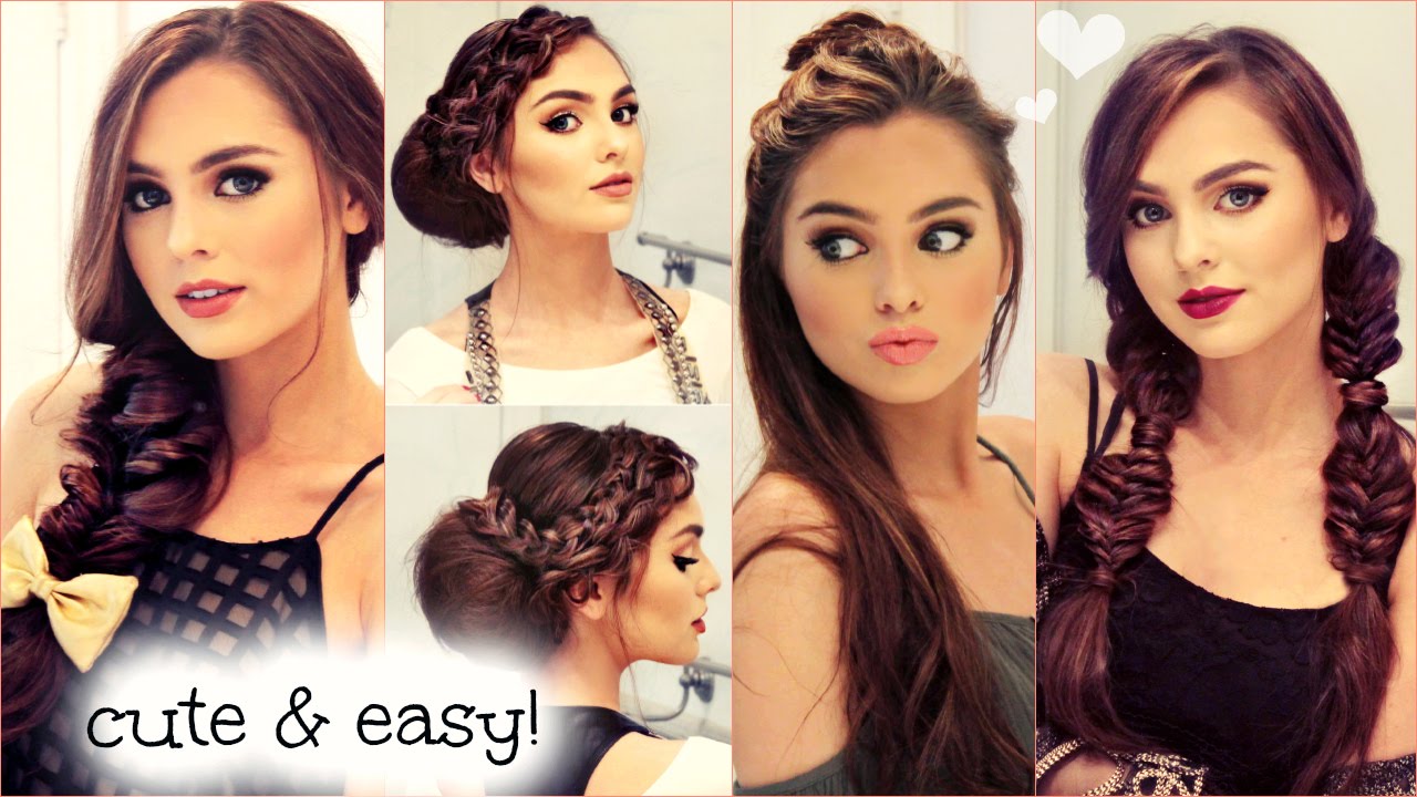 Simple Fall Hairstyle 3 Cute Easy No Heat Hairstyles For Fall
