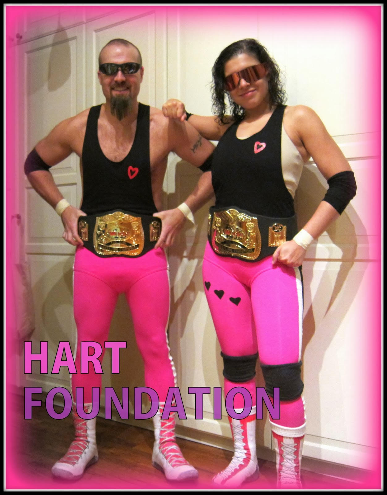 Bret Hart Signed Silver Throwback Hitman Wrap Around Glasses