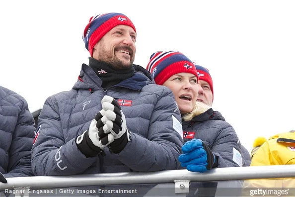  Crown Prince Haakon of Norway and Crown Princess Mette-Marit of Norway attend the FIS Nordic World Ski Championships