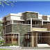 Modern flat roof house with 4 BHK