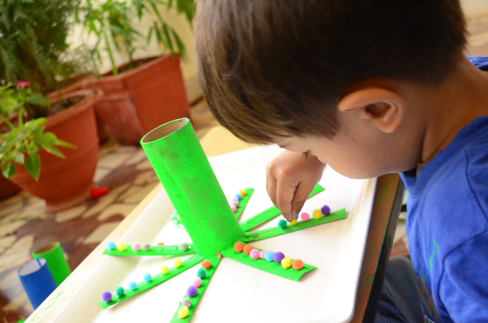 Practical Mom Toddler Crafts Making Octopus with Toilet Paper Roll