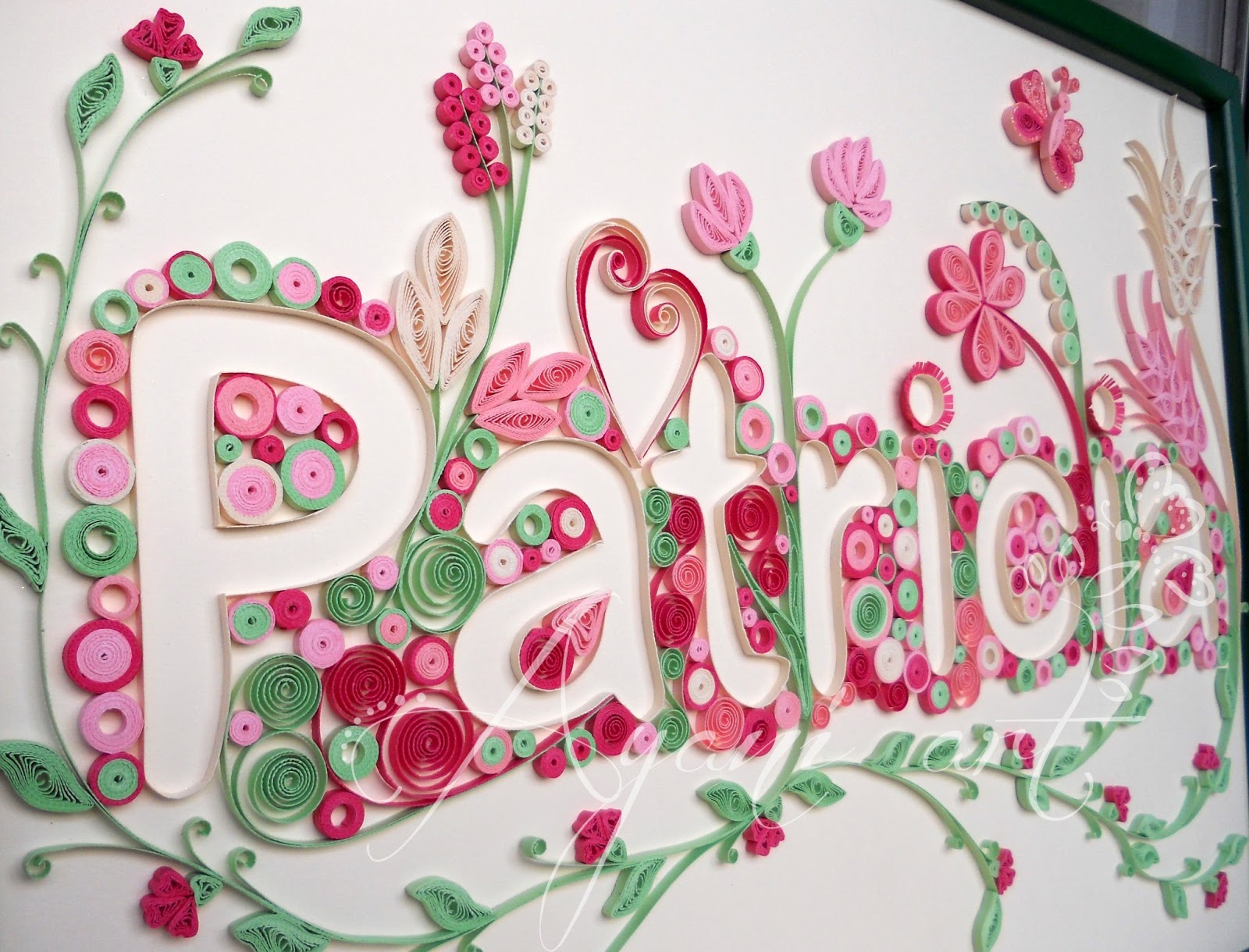 Ayani art Quilled name 32/45 cm