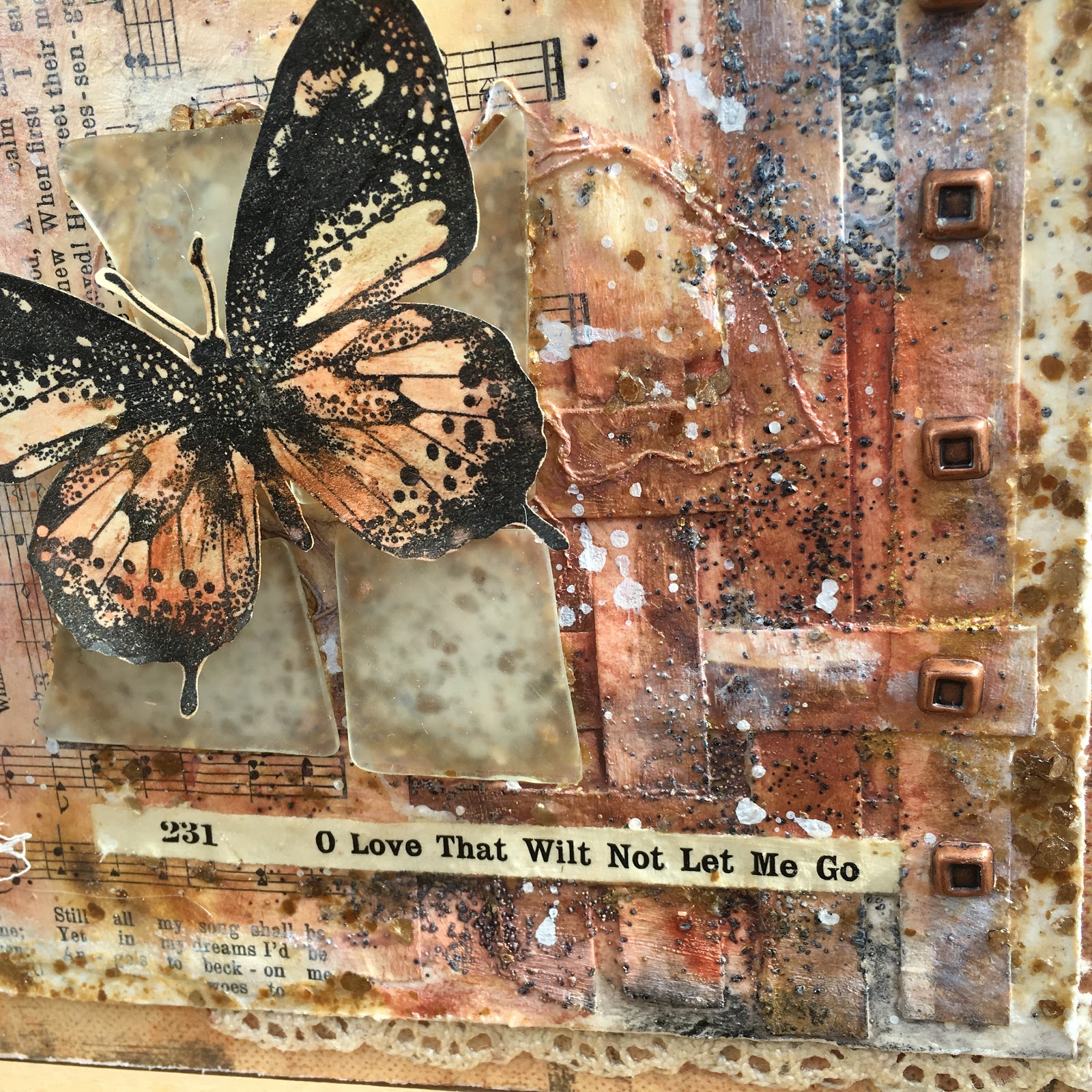 SewPaperPaint Mixed Media Watercolor Collage and Altered Book Cover