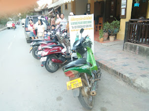 Motorcycles and scooters on hire at "Aham Backpackers".