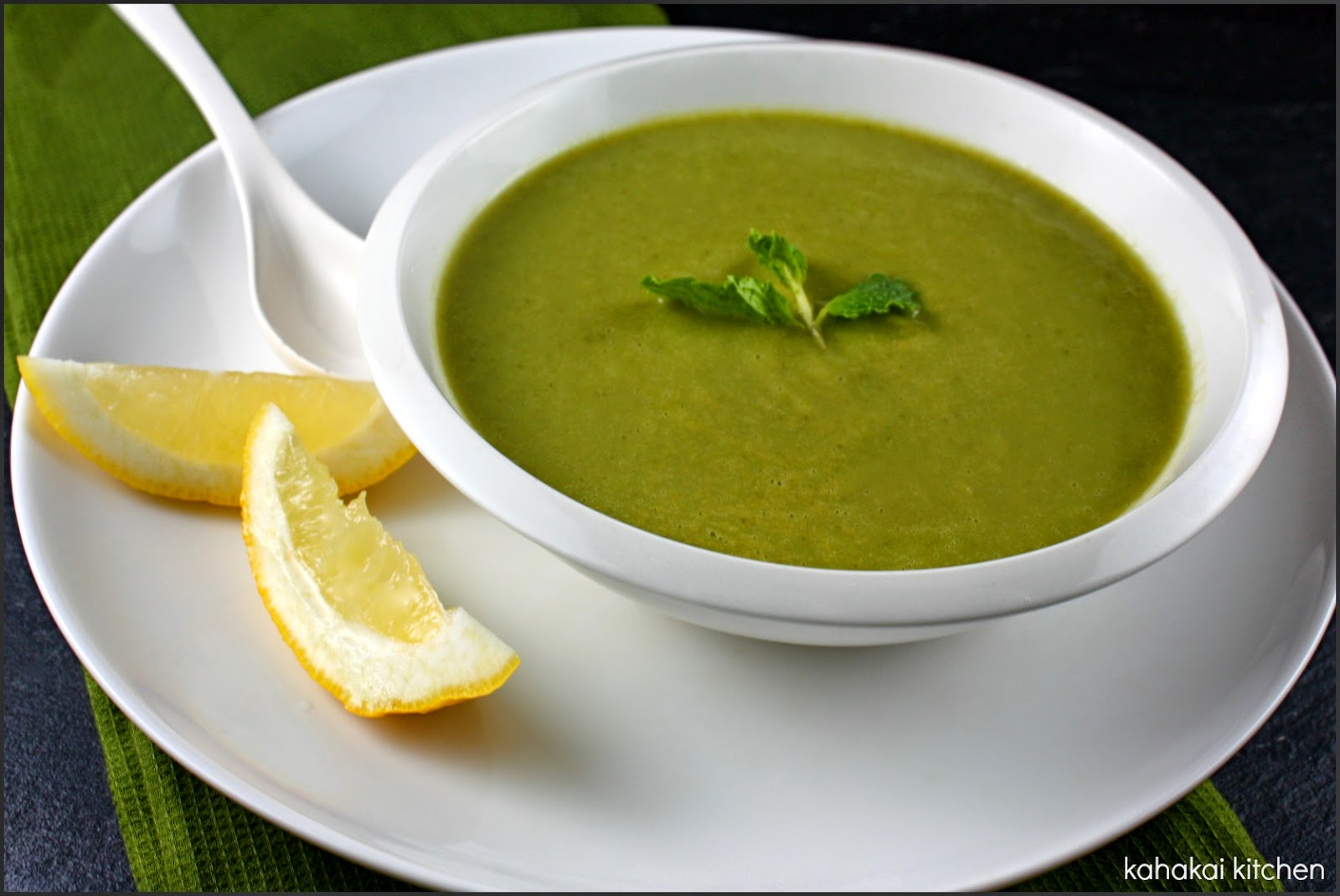 Kahakai Kitchen Artichoke Soup with Fresh Mint Tangy Green Goodness