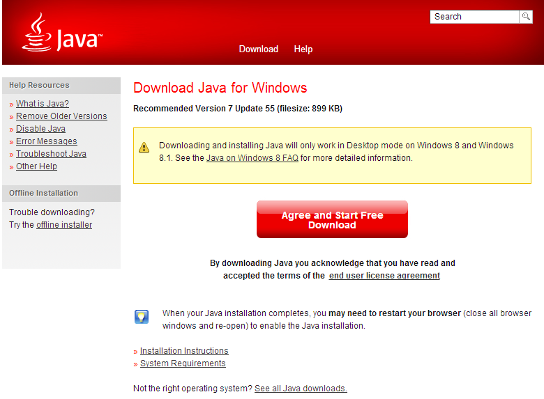 download and install the latest version of java