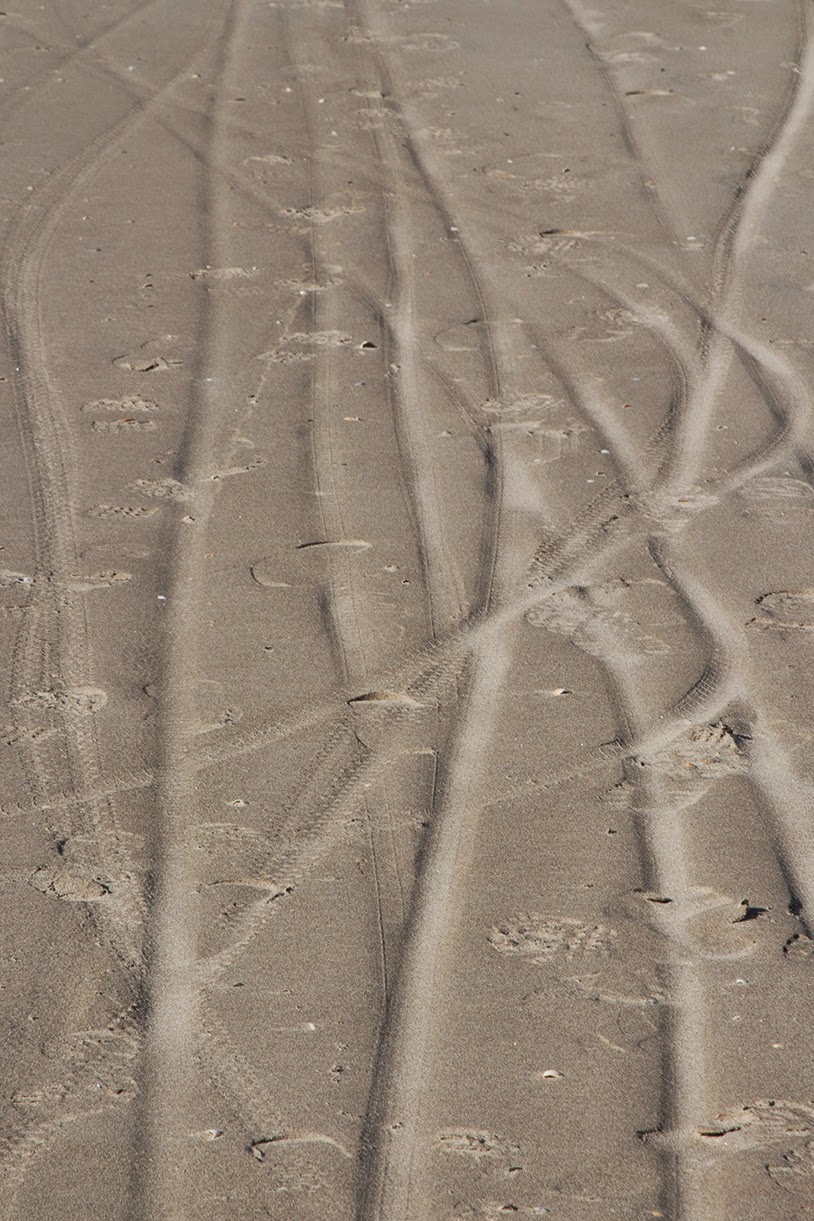 tyre tracks in the sand