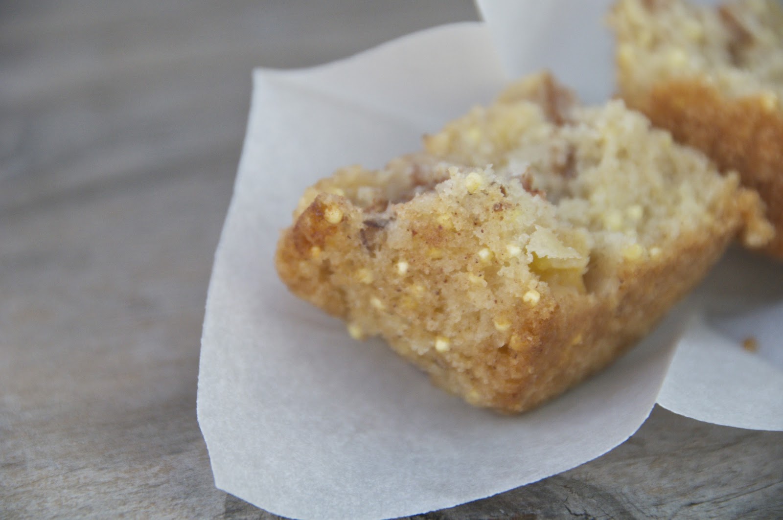 see you in the morning apple millet cakes + almond glaze