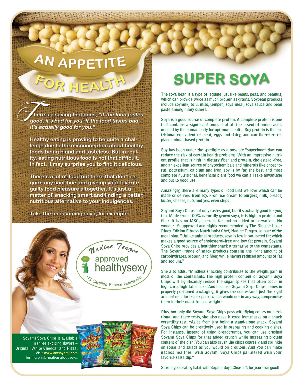 Soyami Soya Chips Advertorial An Appetite For Health Erica YuB