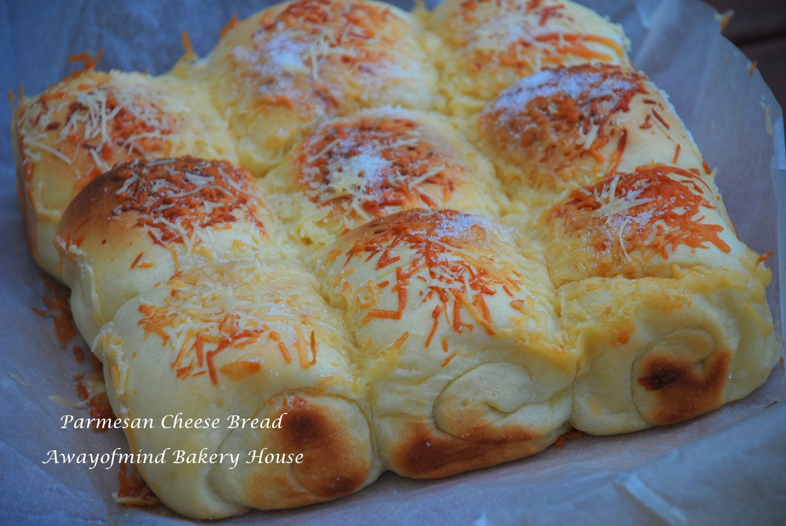 Awayofmind Bakery House Parmesan Cheese Bread (straight dough method)