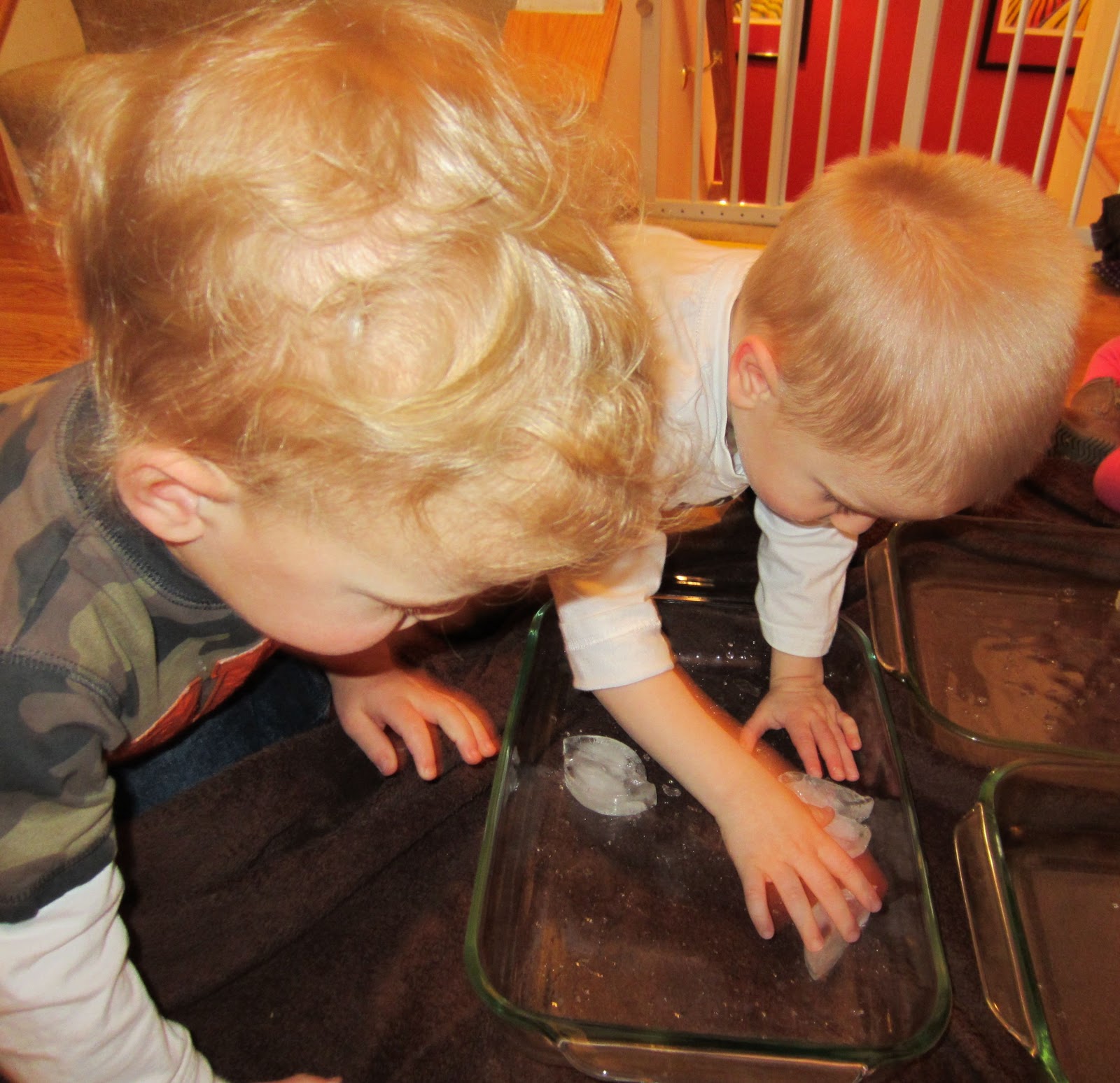 Shaving Cream/Ice Sensory Fun Still Playing School