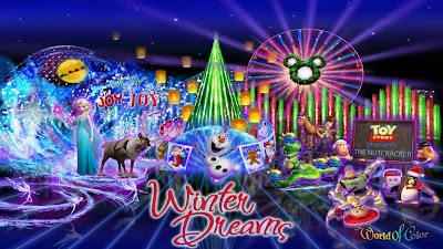 NEW HOLIDAY ‘DREAMS’ AT DISNEYLAND RESORT –”World of Color – Winter Dreams,” an all-new holiday version of the popular “World of Color” nighttime spectacular, will begin nightly performances on Paradise Bay in Disney California Adventure Park on Nov. 15, helping to kick off the 2013 holiday season at the Disneyland Resort 