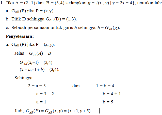 Contoh Soal Transformasi Geometri