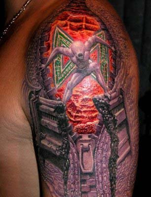 3D Tattoo on Biceps and Triceps