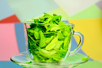Green Tea Green tea leafs in cup