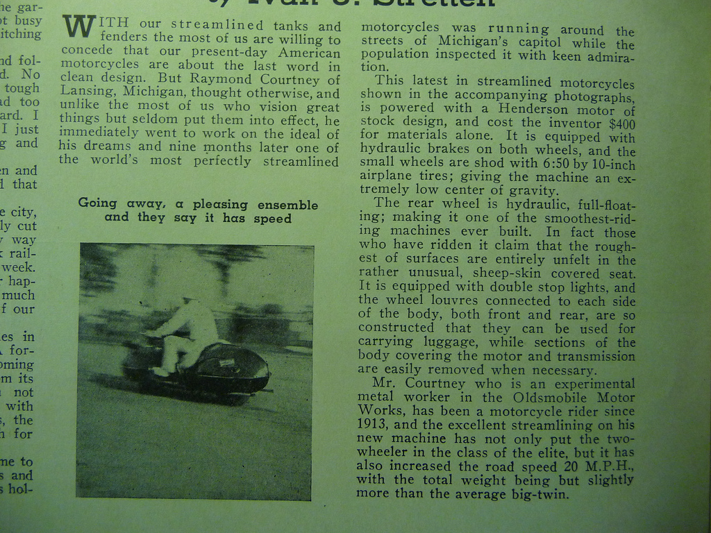 Henderson KJ featured in 1935 Motorcyclist Magazine Henderson KJ featured in 1935 Motorcyclist Magazine