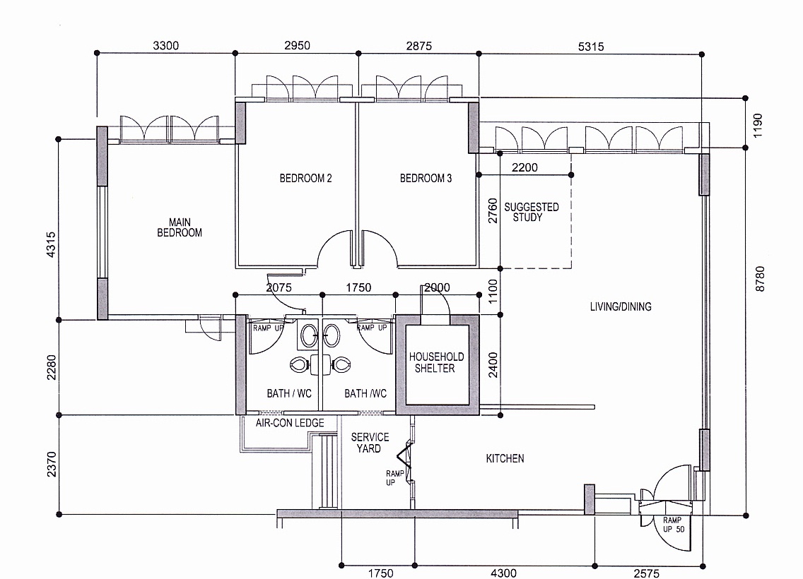 The Noob Bto Owner Compassvale Ancilla 5 Room Floorplan
