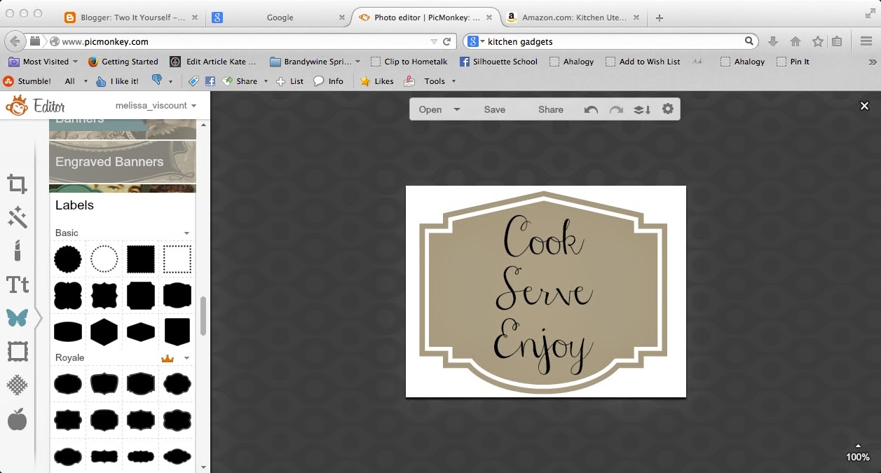 Two It Yourself How to Make DIY 'Vinyl' Decals {Without Any Special