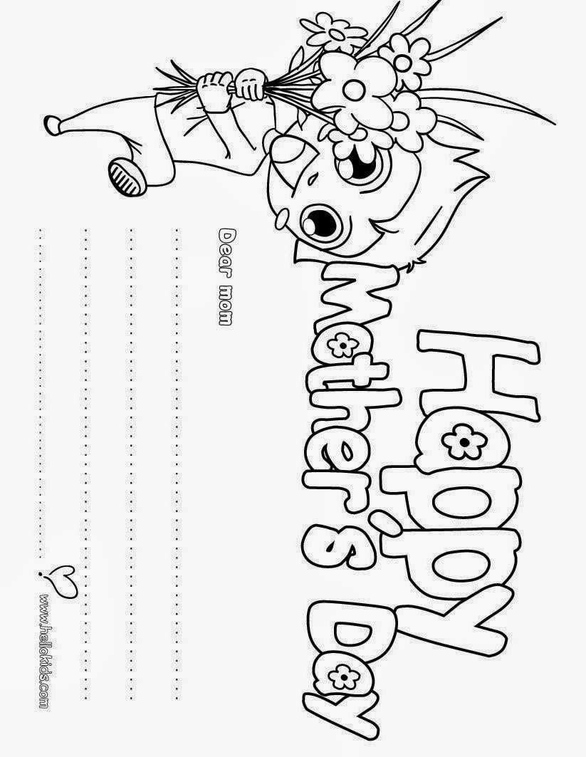 mothers day cards to color and print