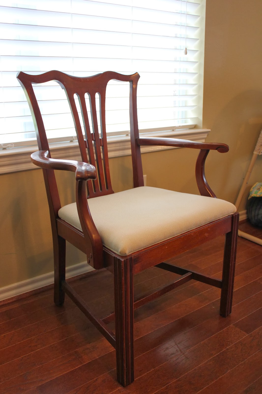 Jones Family Projects Reupholstering the Dining Room Chairs