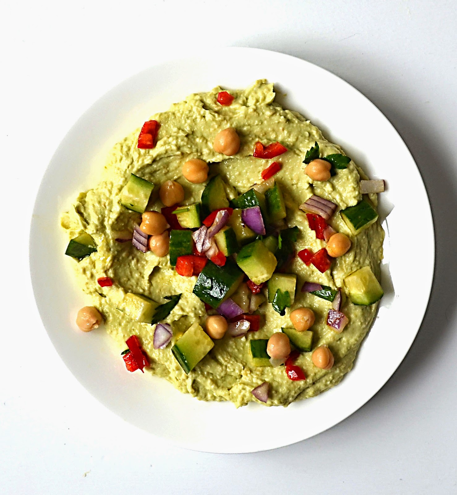 Sew French Avocado & Chickpea Hummus With Mediterranean Salsa