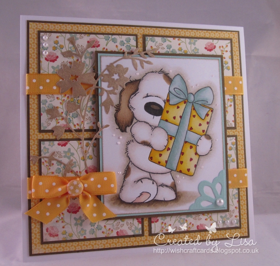 Wishcraft Tilly with Gift The Stamp Basket DT