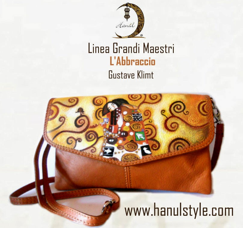 Hanul Style Blog Borse E Accessori Dipinti A Mano Pochettes Dipinte A Mano L Abbraccio Gustave Klimt