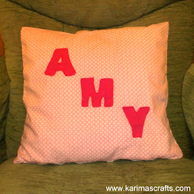 personalised cushion cover tutorial