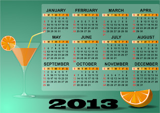 新年のカレンダー テンプレート セット Set of 6 vector 2013 calendar templates イラスト素材1
