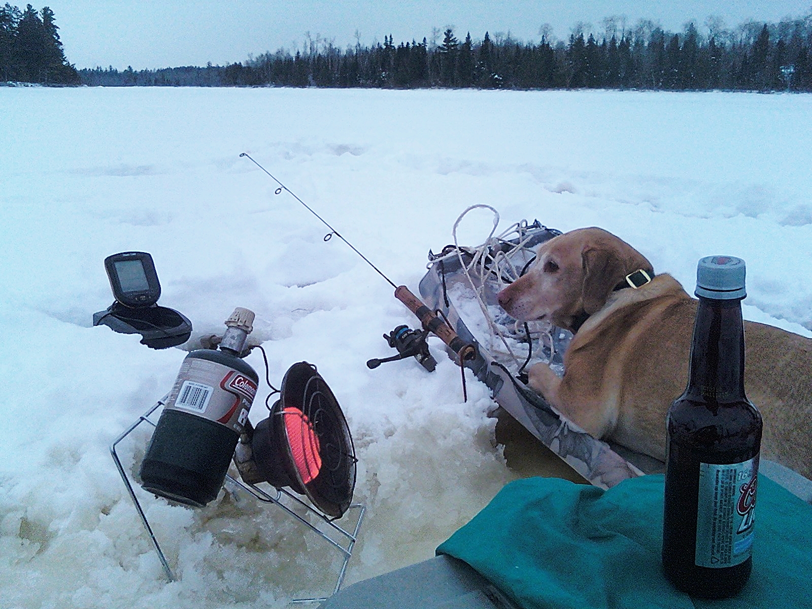 canoeing in the dark winter camping in northeastern minnesota 20