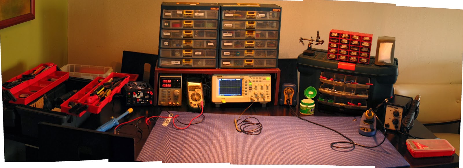 Rod's Electronics Projects How to set up a EE lab / Hobby workbench at