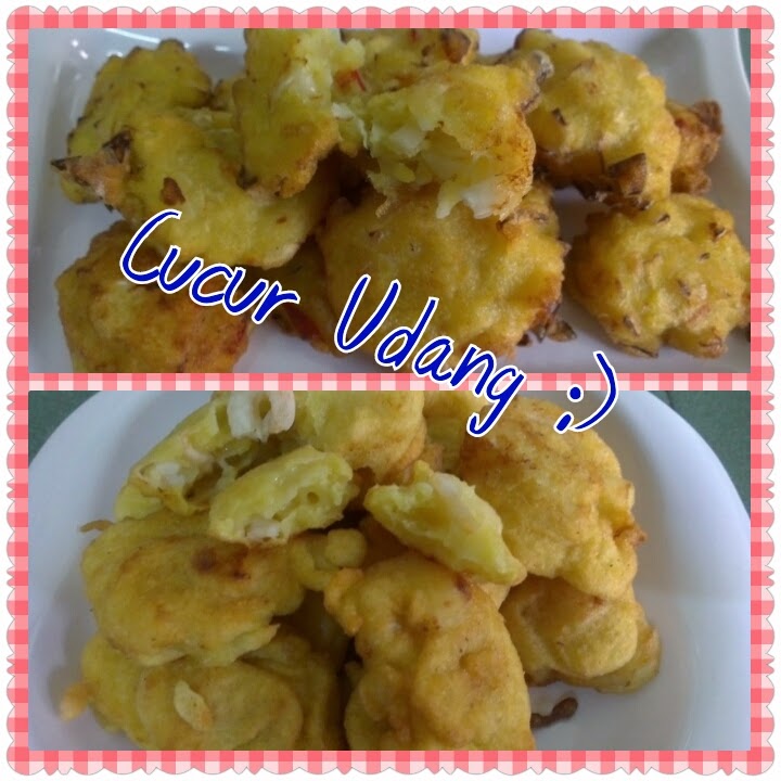 Buat dan cara cucur rangup lembut udang Resepi Cucur