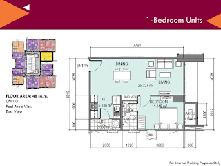 The Lerato Makati One Bedroom Unit Plan
