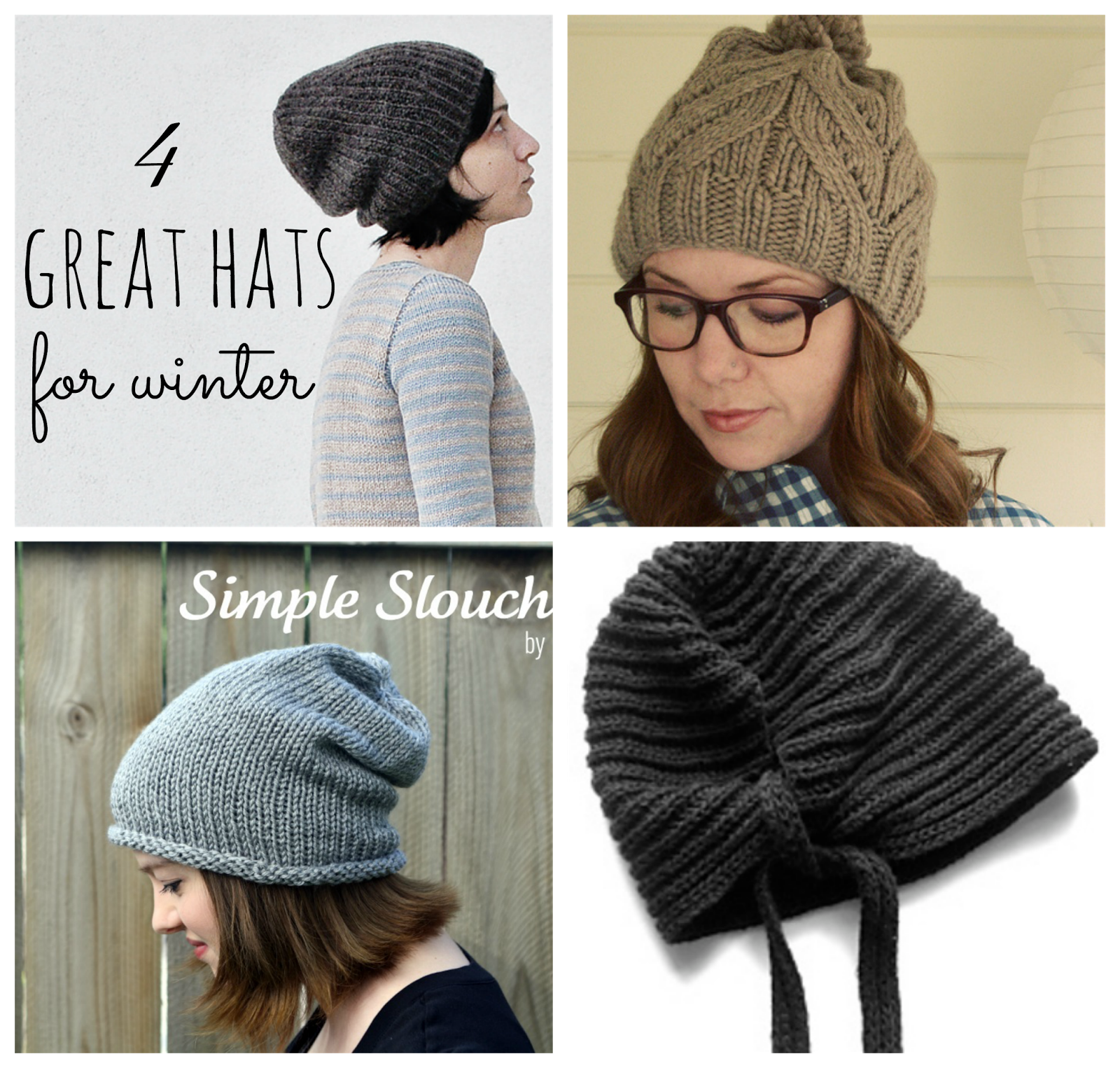 4 Great Hats for Winter Melmaria Designs 4 Great Hats for Winter