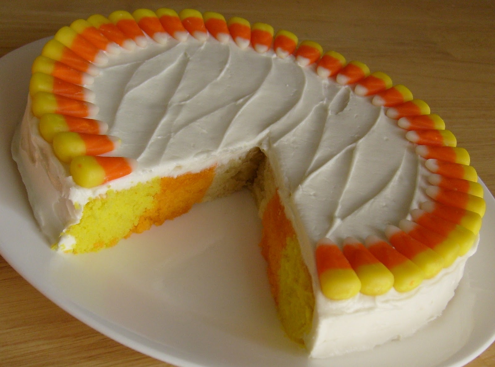 Happier Than A Pig In Mud Candy Corn Cake