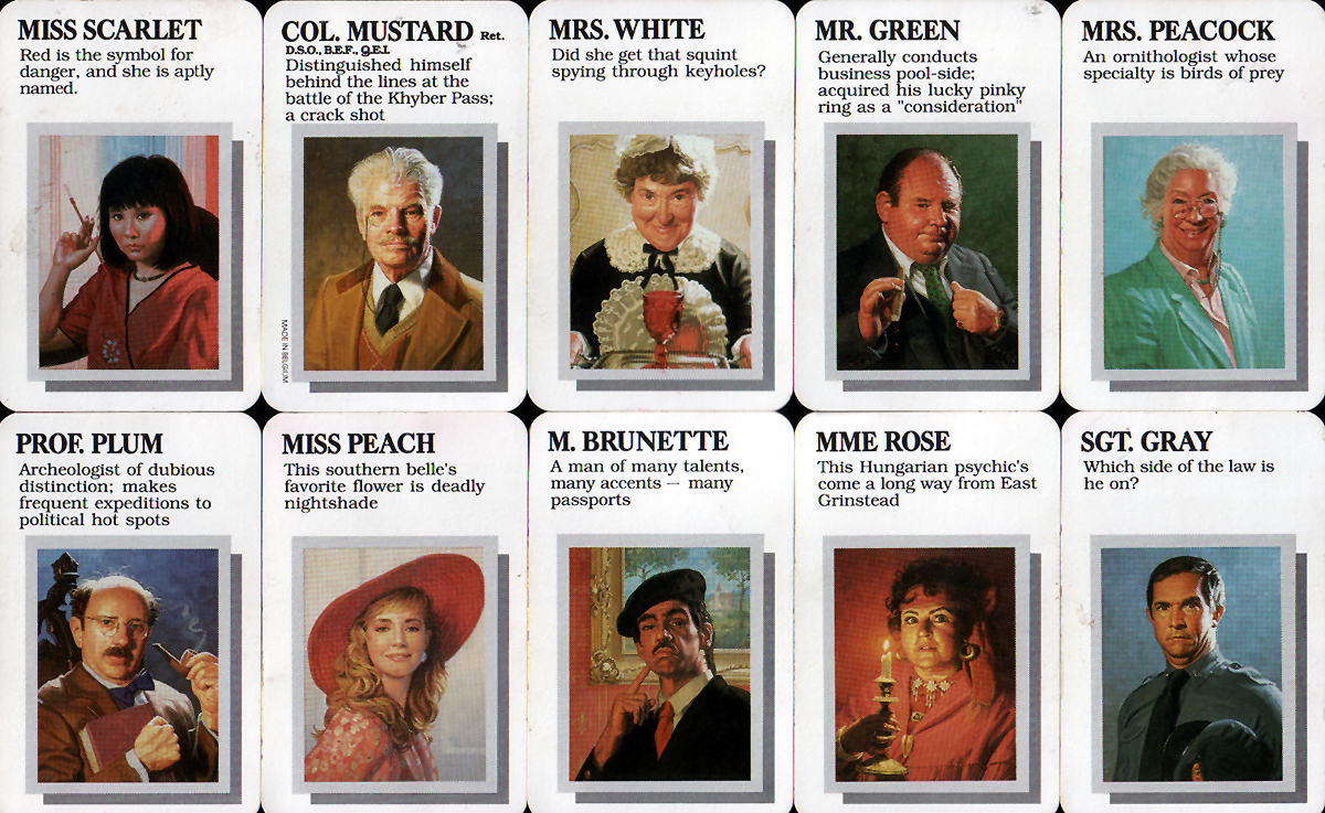 The Board Game Clue Characters