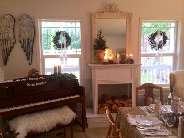 Merry christmas greeting card greetings french stock vector (royalty free) 756847507 Little Farmstead: A Farmhouse Christmas Home Tour