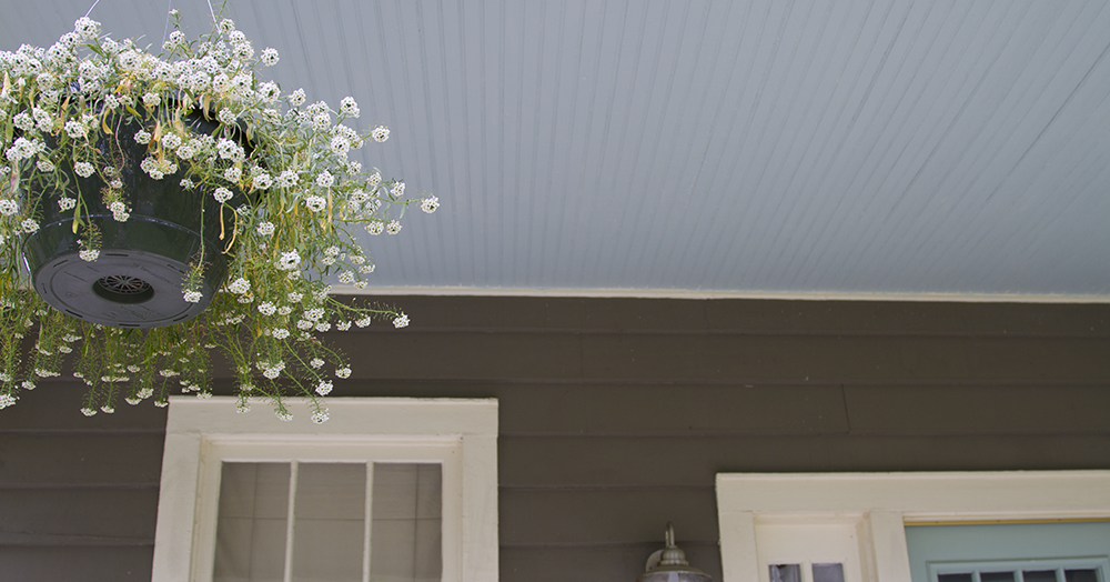 Black And White And Loved All Over A Haint Blue Porch Ceiling