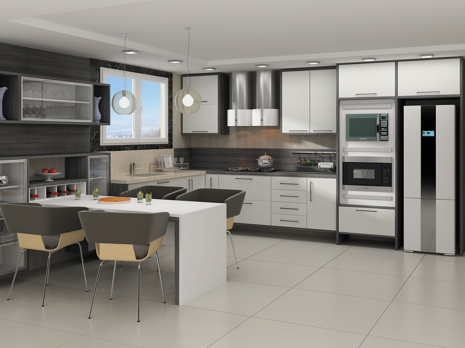 Cozinhas Planejadas Em Preto E Branco Bella Kaza M Veis Cozinhas Planejadas Em Preto E Branco Bella Kaza M Veis