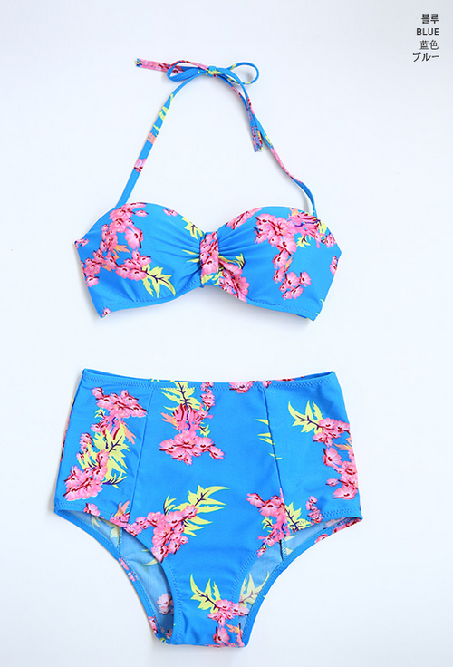 [Chuu] Cherry Blossom Print Bikini KSTYLICK Latest Korean Fashion