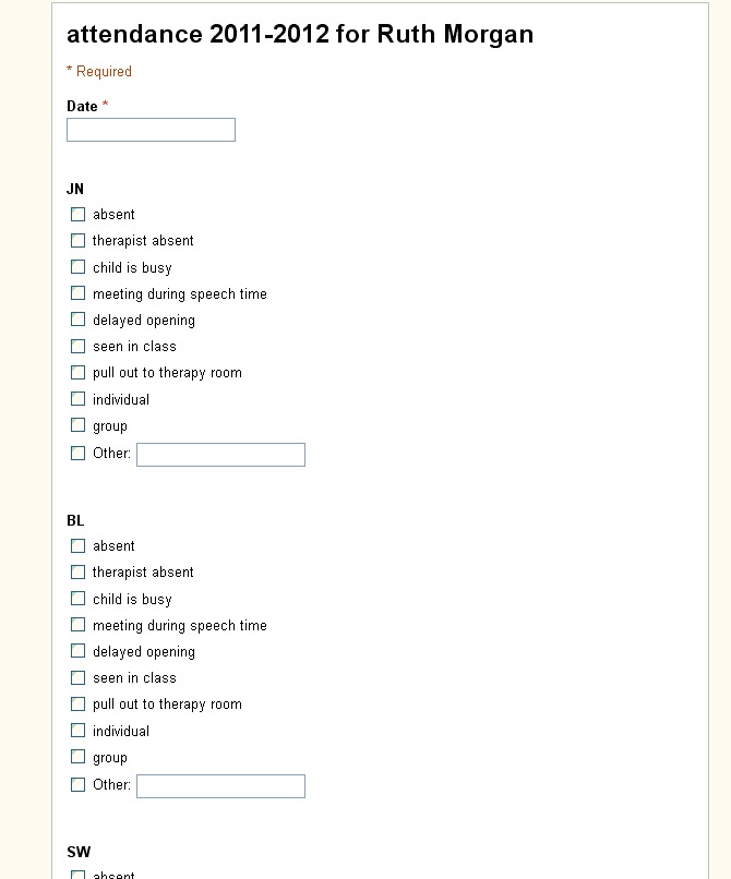 sample spreadsheets