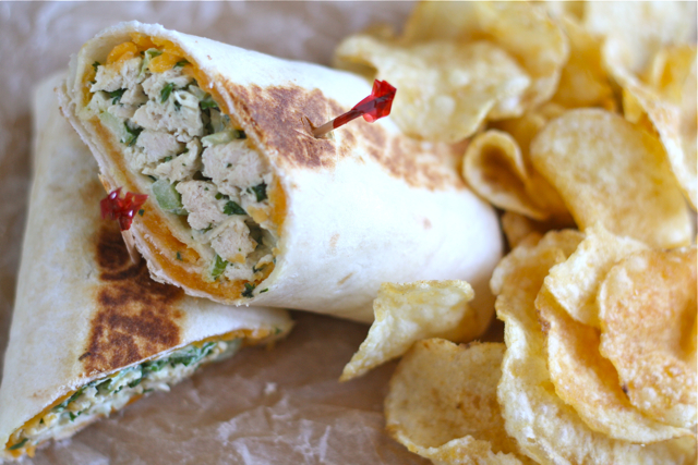 Crispy Chicken Salad Wraps